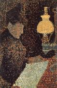Paul Signac The woman Reading oil painting
